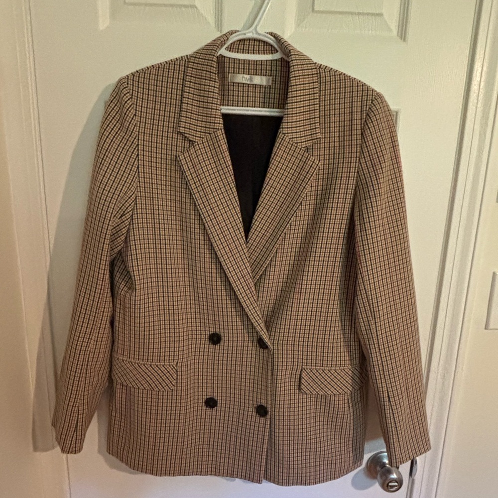 Twik by Simon’s Plaid Blazer Size Medium